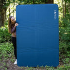 Exped DeepSleep Mat Duo Long Wide Plus - Self Inflating Firm Car Sleeping Mat, 3” Foam Pad, Pump Included