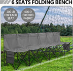 Yaheetech Foldable Sideline Bench 600D Oxford Double Layer Fabric