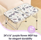 Folding TV Trays Foldable Dinner Tray Table Adjustable Height Food Snack Eating Couch Side Table Study Aluminum Portable Sofa Tray End Table for Outdoor Indoor Camp Pinic Bed Couch Living Room