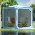Poray Screen House Tent Pop Up Sun Shelter with Durable Mesh Zipper Doors,Portable Camping Tent 10 X 10 FT Screen Canopy Outdoor for Family Friends Party in Backyard,Park
