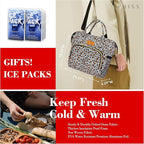 Lunch Bags for Women, Lunch Box for Women Insulated Lunch Bag, Leakproof Lunch Tote Bags for Work with Adjustable Strap Reusable Cooler Tote Bag for Picnic,Camping, 8 Ice Packs