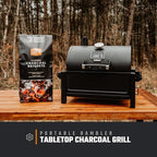 Oklahoma Joe's Rambler Portable Charcoal Grill with 218 sq. in. Cooking Area, Portable Grill, Black