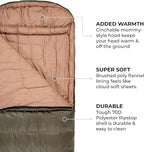 Teton Celsius XL, 25F, 20F, 0F Degree Sleeping Bags, All Weather Warm Sleeping Bag for Adults and Kids, Camping Season, Compression Sack Included
