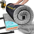 3 Inch Memory Foam Camping Mattress, Dual Layer Thick Sleeping Camp Pad for Car Tent Cot, Roll-Up Portable Glamping Floor Bed for Guests Sleepover