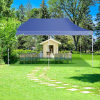 COBIZI Canopy 10x20 Pop Up Canopy Tent with 6 Sidewalls, Waterproof Commercial Canopy Ez Outdoor Instant Gazebo Easy to Set up Event Shelter, Garden Tents for Parties with Sandbags, Dark Blue