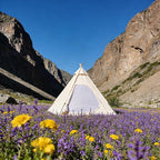 300D Oxford Fabric Pyramid Tent - Waterproof & Windproof Camping Tent for Backpacking & Hiking Trips
