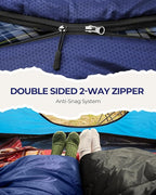 Sportneer Sleeping Bags for Adults, 0 Degree Sleeping Bag XL Flannel Winter Cold Weather Sleeping Bag with Detachable Hood Compression Sack for Camping, Backpacking, Hiking