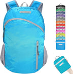 35L Foldable Waterproof Backpack For Outdoor Sports Travel Inside Wet Clothes Compartment Packable For Multiple