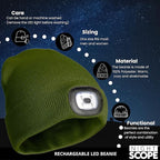 Classic Rechargeable LED Warm Knit Beanie Head Light Hat Headlamp for Outdoor Activities