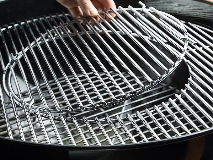 Weber Master-Touch Charcoal Grill, 22-Inch, Slate Blue – Premium Outdoor BBQ Grill with Tuck-Away Lid Holder & One‑Touch™ Cleaning System, Porcelain‑Enameled Kettle