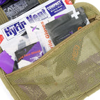Lightning X Rip-Away Officer's Patrol Tactical Gunshot & Trauma IFAK Kit w/Headrest Mount - Desert TAN