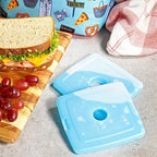 Cool Coolers by Fit & Fresh 8 Count Slim Ice Packs, Quick Freeze Space Saving Reusable for Lunch Boxes or Coolers, Clear Blue Kids Ice, (Pack of 6)