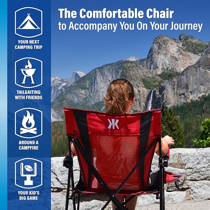 Kijaro Dual Lock Bundle Camping Chair, Ripstop PolyesterRed Rock Canyon Fabric