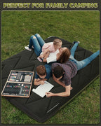 KingCamp Gorgeous Double 6.7" Camping Mattress with Washable Foam Cover, Extra-Thick Full Size Inflable Mattress with Pump Sack, Portable Double Mattress for Camp Outdoor Tent, Car & Guest