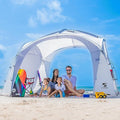 12x12ft Beach Tent Sun Shelter | Perfect for Beach Camping or Backyard Fun | Lightweight Beach Shade Design Provides Easy Setup & UPF50+ Protection | Your Family's Perfect Beach Canopy Tent