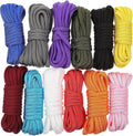 12 Rolls Tent Cord and Emergency Survival Rope, 3 Meters Each, Heavy-Duty Outdoor Camping Guide Line for Hiking and Climbing Random Color