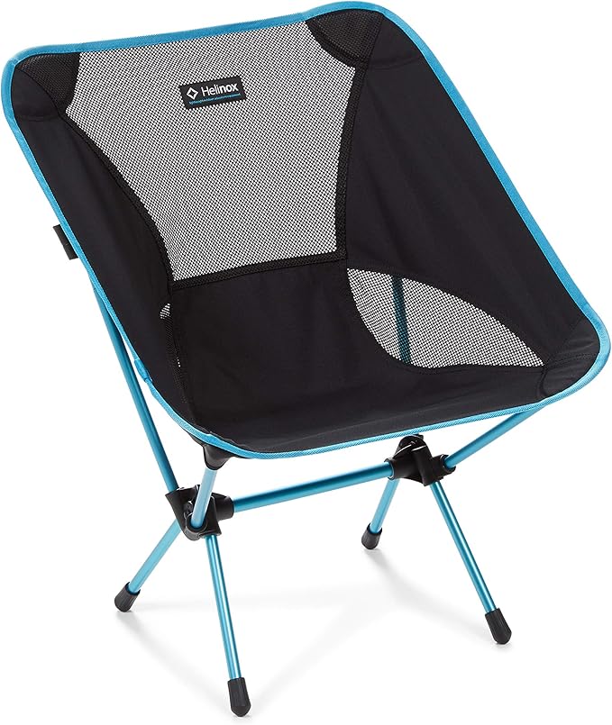 Helinox Chair One Original Lightweight Compact Collapsible Camping Chair Black/Blue, 2.1lbs Outdoor Chairs, Camping Chairs for Adult,Portable Chairs for Outside, Backpacking, Picnic, Adventures