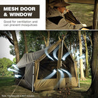 REDCAMP Large Hammock Hot Tent with Stove Jack, Waterproof & Windproof Winter Wall Tent with Snow Skirt, Ultralight 4 Season Tents for Camping, Hiking, Bushcraft, Backpacking, Hunting