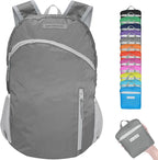 35L Foldable Waterproof Backpack For Outdoor Sports Travel Inside Wet Clothes Compartment Packable For Multiple
