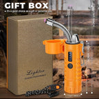 Lafagiet Electric Lighter, USB C Rechargeable, with LED Battery Display, Flashlight, 360° Flexible extendable Arc Lighters for Candle, Camping, Outdoor Adventure