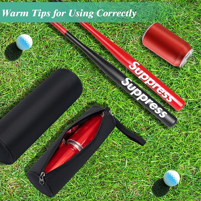 2 Pack Golf Cooler Beer Sleeve for Golf Bag Beverage Sleeve Small Can Cooler Accessories Keep Drinks Cold Golf Cooler Sleeve for Outdoor Sports Daily Work Travel Hiking