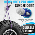 GOEASY0312 Premium Bungee Cords Heavy Duty - 20 pcs Bungee Cords with Hooks in A Storage Jar Includes 10", 18", 24", 30", 36", 48" Bungie Cord Bundle