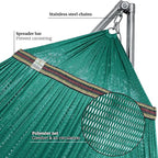 Tranquillo Adjustable Collapsible Hammock with Stand – Picnic Hammock Stand and 2 Layered Polyester Hammock Net for 2 Persons with Carry Bag, Peacock