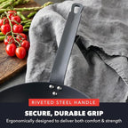 GreenPan x Bobby Flay 12" Carbon Steel Frying Pan Skillet, Pre-Seasoned Ready to Use, Nontoxic, PFAS-Free, Induction Compatible, High Heat & Oven Safe Durable Cookware, Cast Iron Alternative