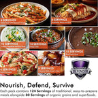 Numanna Defender Nutritive Pack Bucket 1224 Servings | 6-Months Emergency Food Supply | GMO-Free, Non-Perishable Meals with Organic Grains & Superfoods | Easy to Prepare | Camping & Daily Use