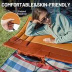 TIMBER RIDGE Extra Wide Heavy Duty Camping Cot for Adult, Easy Set Up Oversized Sleeping Cot with Carry Bag for Camping, Travel and Outdoors, Support up to 450lbs, Orange, 2 Pack