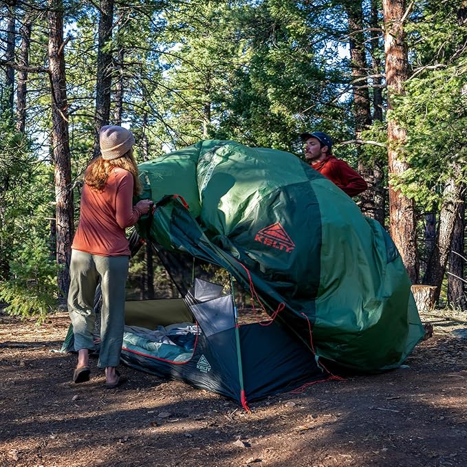 Kelty Wireless Freestanding Camping Tent, 2 4 or 6 Person Size, Huge Interior and Peak Height, Intuitive + Easy to Pitch, Color Coded Setup