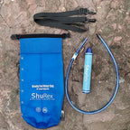 Gravity Fed Water Filtration System with Adjustable Tree Strap, 1.5 Gal Large Gravity Bag with Filter Straw, Water Purifier Survival for Travel, Backpacking, and Emergency Preparedness (6L)