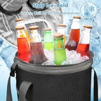 Tirrinia Pop-Up Collapsible Cooler Bag - Insulated, Lightweight with Built-in Cup Holder | Leak-Proof Portable Soft Cooler for Camping, Beach, Picnics, Travel