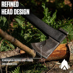 AGAWA ADK26 - Transforming Hatchet & Camping Axe - 2-in-1 Carbon Steel Log Splitter - Camping Gear for Hiking, Fishing, Hunting, Bushcraft, Survival Kit & Bug Out Bag
