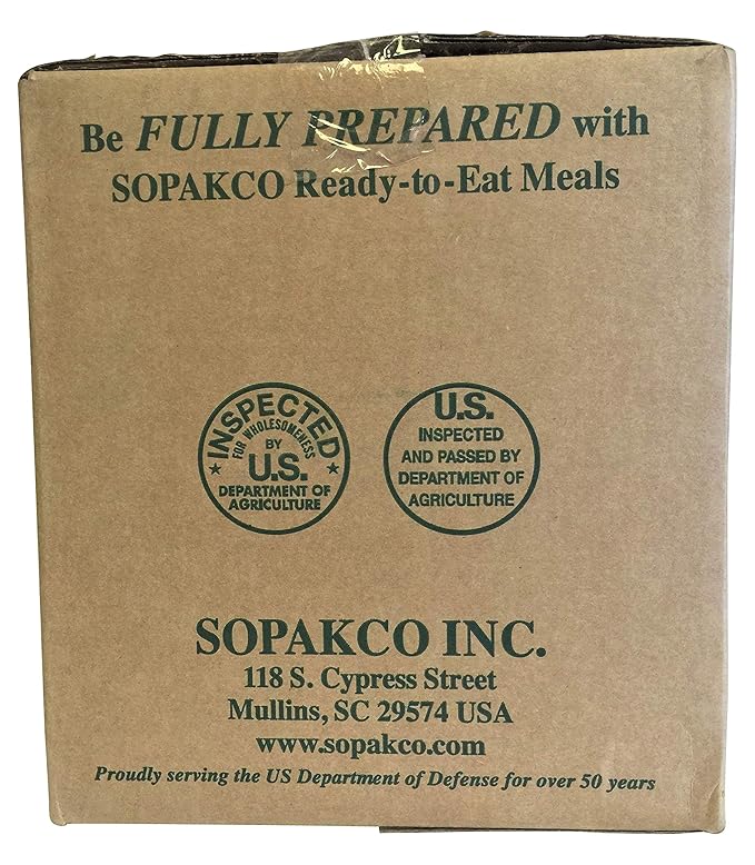 6/2021 Pack Date - 6/2026 expiration MREs with 16 MREs-Reduced Sodium Food Rations-Meals Ready To Eat-2021 Manufacture Date