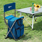 PORTAL Backpack Cooler Chair Fishing Chairs with Backrest Folding Camping Stool Compact for Outdoors Hiking Hunting Travel, Supports 225 lbs Capacity