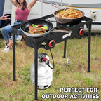 Vivicreate High Pressure Propane Gas Outdoor Camping BBQ Grill Stove Burner Estufas de Gas para Cocinar Afuera Es gas propano Regulator 20 PSIG