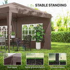 Outsunny 10' x 20' Pop Up Canopy Tent with 4 Sidewalls, Heavy Duty Tents for Parties, Outdoor Instant Gazebo with Carrying Bag for Garden, Patio, Coffee