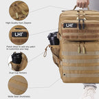 LHI Military Tactical Backpack for Men and Women 45L Army 3 Days Assault Pack Bag Large Rucksack with Shoe Compartment