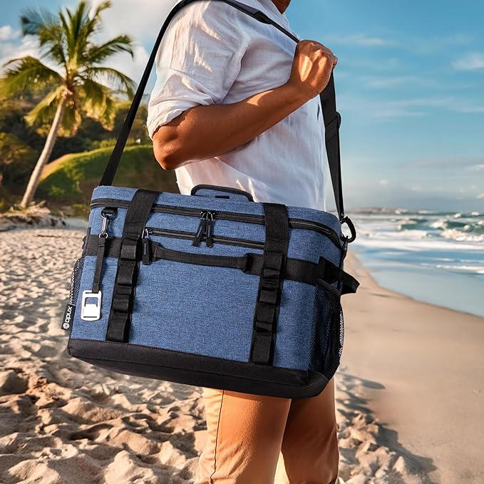 OPUX Cooler Bag, 48/60 Cans Insulated Soft Collapsible Portable Cooler, Soft Sided Leakproof Cooler for Beach Camping with Shoulder Strap, Ice Chest for Travel Road Trip Picnic