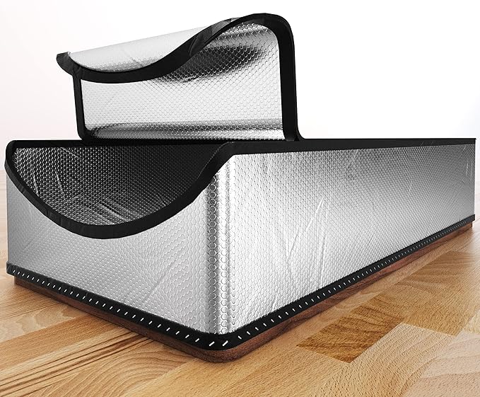 Attic Door Insulation Cover 25"x54"x11", Energy Saving Tent Attic Stairs Cover Ladder Pull Down Insulator, Stairway Insulation with Zipper (2 pcs Attic Cover)