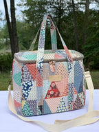 Kwang Min Insulated Insulated Cooler Bag,Reusable Large Lunch Bag for Women, Great for Outdoors,Camping,Party,Premium Quality,Adjustable Strap,Foldable