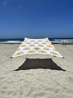 Neso Grande Portable Beach Tent Sun Shelter - Lightweight Beach Shade Canopy - Easy Setup for Family Outings - Patented Reinforced Corners - UPF 50+ Sun Protection - 7ft Tall, 9 x 9ft