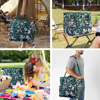 Soft Collapsible Insulated Sided Cooler - 60 Can Large Leakproof Picnic Beach Meal Prep Portable Travel Cooler for Shopping, Kayaking, Road Trips