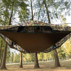 Night Cat Flat Lay Hammock Tent: Portable Lightweight Camping Hammock with Mosquito Net Waterproof Rainfly for 1 Person Outdoor Camping Camouflage