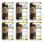 MOUNTAIN ESSENTIALS Canned Pork 14.5 oz – Fully Cooked, Ready to Eat – Pantry Staple Meat for Everyday Meals, Premium Emergency Survival, Bulk Food Storage, Camping, Hiking & Quick Meals – 5-Year Shelf Life – Made in USA – Gluten Free, No Carbs Pack of 6