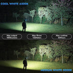 WUBEN E7 1800 Lumen Rechargeable Mini Flashlight with Magnet - Super Bright 6 Modes ArmyGreen EDC Flashlight, Typ-C Rechargeable LED; IP68 Pocket Flashlight for Headlamp Use, Rescue, Camping