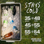 Coleman Snap 'N Go 35-Quart Collapsible Hard Cooler, Portable Hard-Sided Cooler with Waterproof Removable Liner, Spacing-Saving & Quick Set Up, 48 Hours Cold, Sapphire Blue