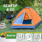 2 Person Camping Tent with Rain Fly and Carrying Bag - Lightweight Outdoor Tent for Backpacking, Hiking, or Beach Use by Wakeman Outdoors
