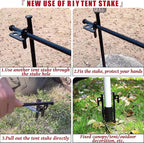 8 Pack Tent Stakes Heavy Duty 12 inch Steel Tent Pegs for Camping Unbreakable and Inflexible